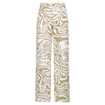 Zebra Print High Waist Casual Vintage Pants